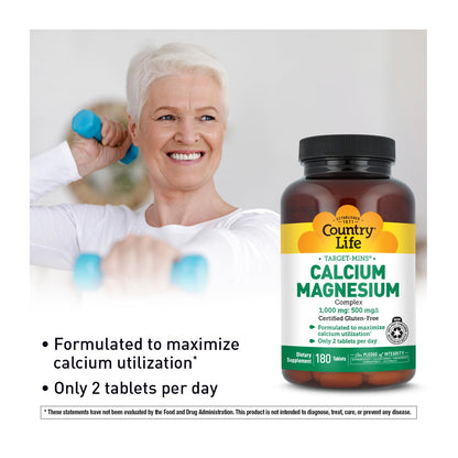 Country Life Target-Mins Calcium Magnesium Complex, 360 Tablets