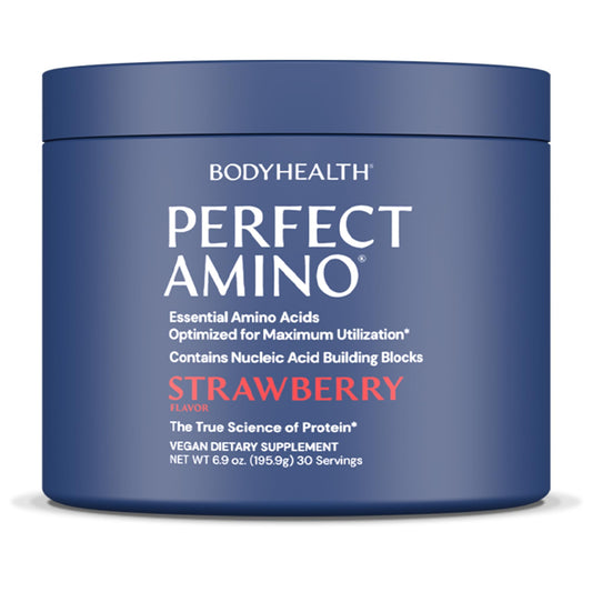 BodyHealth PerfectAmino Powder - BCAA and EAA Powder for Pre and Post Workout - Amino Acid Energy Drink for Men and Women to Support Lean