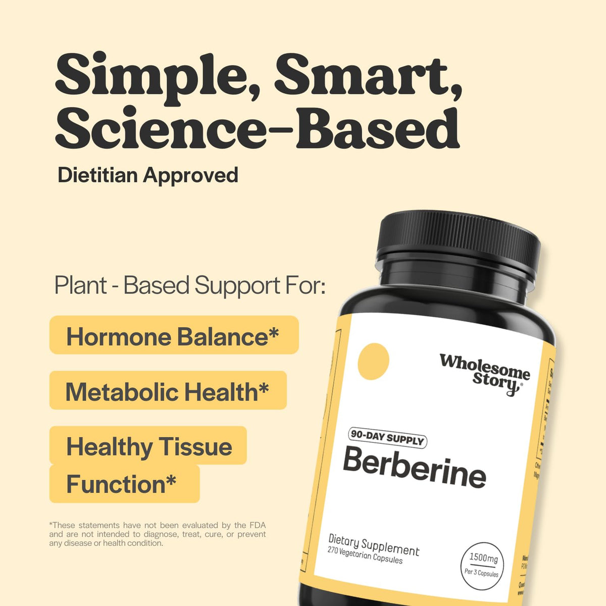 Berberine Supplement 1500mg | Berberine 500mg Per Capsule | 97% Standardized Purity | Supports Metabolic Profiles & Hormonal Balance | 90 Berberine HCL Capsules | Berberine Supplements 30-Day Supply