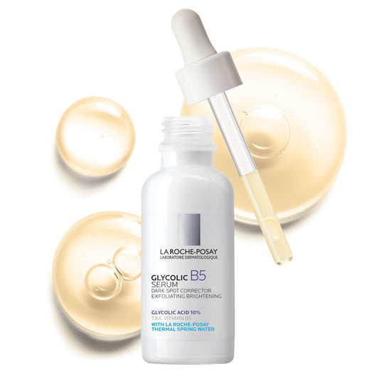 La Roche-Posay Glycolic Acid Serum with Tranexamic Acid, Kojic Acid and Vitamin B5, Reduces Dark Spots and Discoloration, Skin Tone Corrector