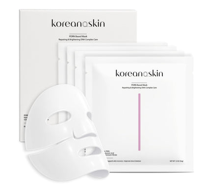 Koreana Skin K-Beauty PDRN DNA Complex Hydrogel Sheet Mask – Korean Regenerative Salmon DNA & Multi-Weight Hyaluronic Acid for Anti-Aging, Firming, Brightening, Deep Hydration – Box of 4