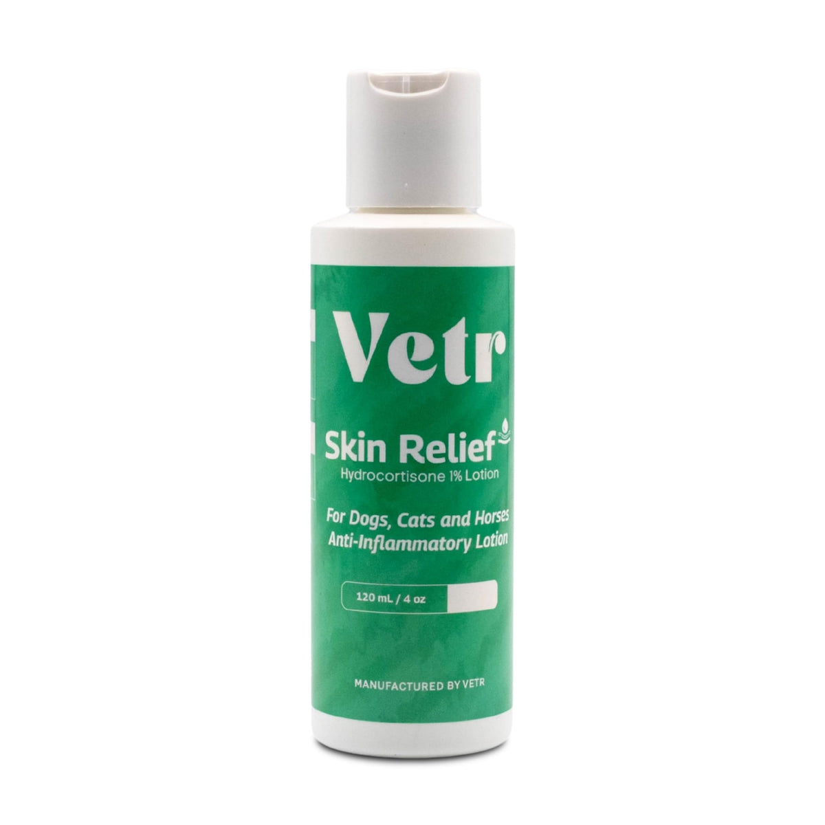 vetr Skin Relief Hydrocortisone Spray for Dogs - Topical Support for Itchy Skin and Hot Spots - 4 oz (120mL) - Vet-Formulated in USA