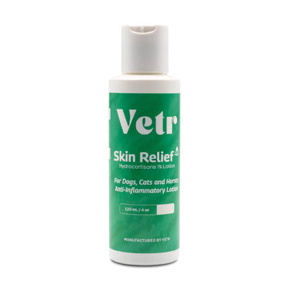 vetr Skin Relief Hydrocortisone Spray for Dogs - Topical Support for Itchy Skin and Hot Spots - 4 oz (120mL) - Vet-Formulated in USA