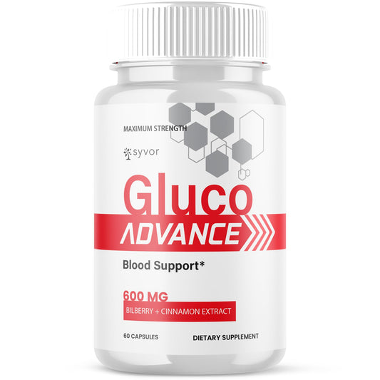 Gluco Advance Capsules, Official Gluco Advance Supplement Pills with All Natural Ingredients, Advanced Formula Supplement with Maximum Strength Premium Vitamins for Women & Men (60 Capsules) SyvorBuy Supplements Australia