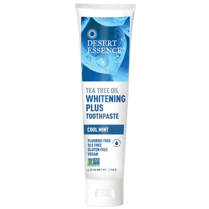 Desert Essence Tea Tree Oil Whitening Plus Toothpaste, 6.25 oz