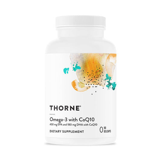 THORNE - Omega-3 with CoQ10 - Fish Oil Supplement with EPA & DHA from Sustainably Sourced Fish - Supports Brain, Skin, Joint & Heart Health* - Third-Party Certified