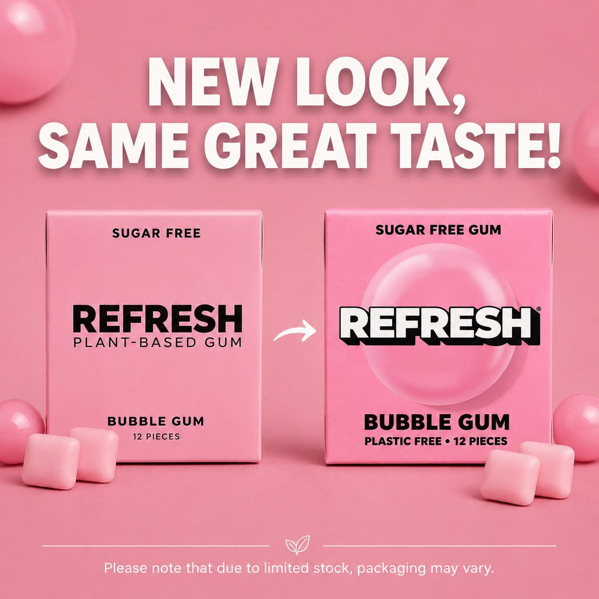 Refresh Sugar Free Chewing Gum with Xylitol, Garden Mint, 12 Pack
