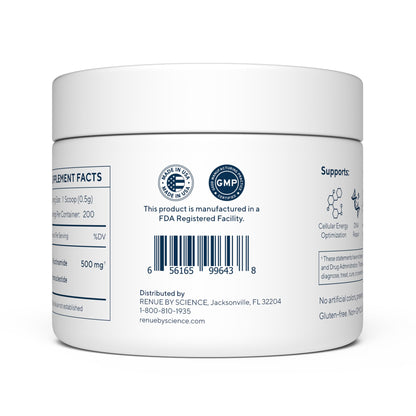 Renue By Science NMN Powder | 100g Fast Dissolve Powder Supplement | 500mg Nicotinamide Mononucleotide per Serving