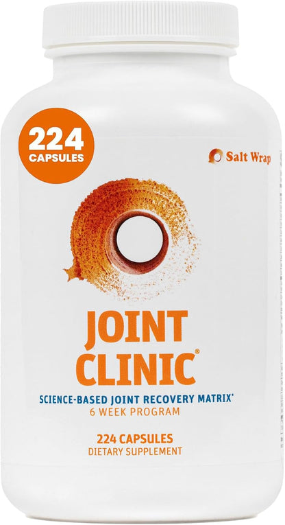 SaltWrap Joint Clinic Multivitamin, Type II Collagen, 224 Caps Made in USA, C3 Turmeric with Cissus and Hyaluronic Acid to Reduce Oxidative Stress and Support Healthy Inflammation Response | Made in USA, C3 Turmeric with Cissus and Hyaluronic Acid to Redu