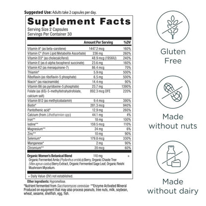 Ancient Nutrition Multivitamin for Women, Women's Fermented Multivitamin with Vitamin C, D, K, Zinc & Magnesium Ancient Nutrition