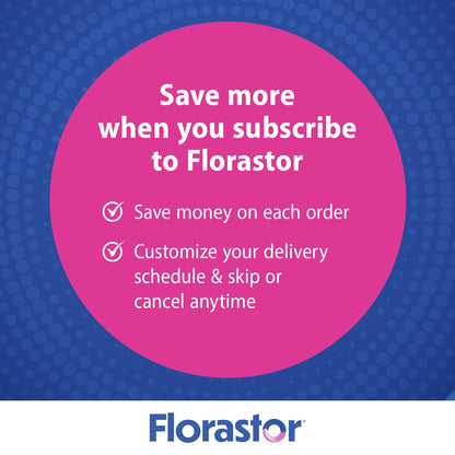 Florastor Probiotics for Women, Digest and De-Stress, Probiotics for Digestive Health, Vaginal Probiotic, and L-Theanine for Mind and Body Wellness, 60 Capsules