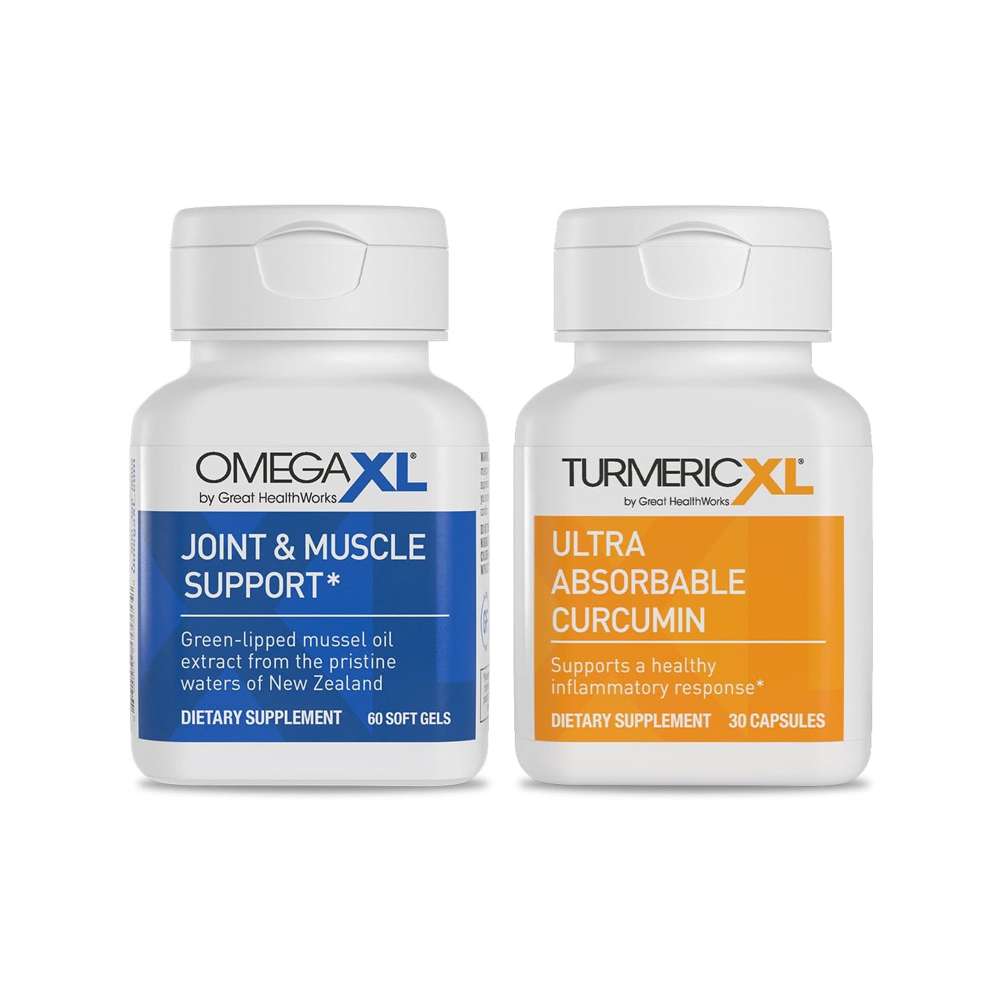 OmegaXL Powerful Joint and Muscle Support Supplement (60 Count) & TurmericXL (30 Count) OmegaXLBuy Supplements Australia