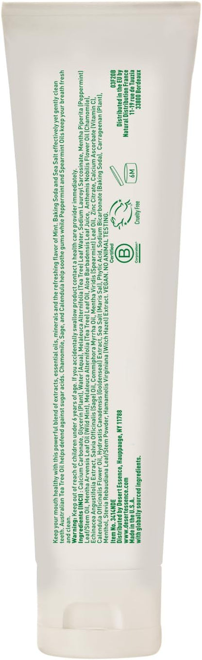 Desert Essence Ultra Care Toothpaste, Mega Mint, Fluoride Free, 6.25 oz