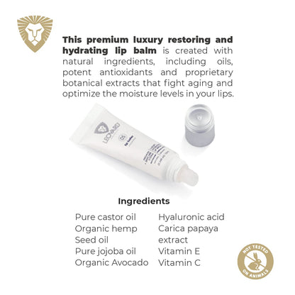 Leovard Lip Luster Hyaluronic Acid Lip Balm Hydrating Lip Serum - Organic Natural Lip Hydrating Treatment, Moisturizing Lip Serum
