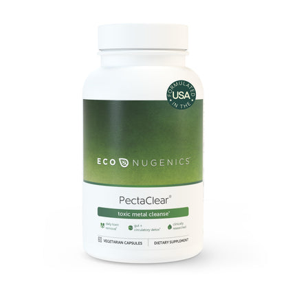 EcoNugenics PectaClear Detox Supplement for Toxic Metal Cleanse – Naturally & Safely Eliminates Toxins for Gut, Liver & Kidney Detox & Repair – Helps with Energy
