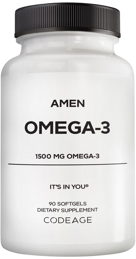 Amen Omega-3 Supplement - 1500mg High-Potency Daily Omega 3 - EPA and DHA Fatty Acids Fish Oil - 45-Day Supply - Fatty Acid Supplements - Fish Oil Pills