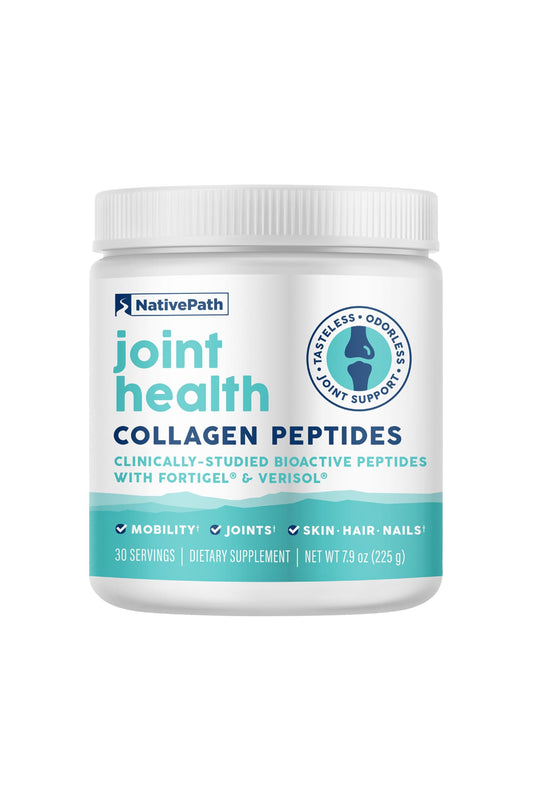 NativePath Fortigel & Verisol Joint Health Collagen Peptides Powder – Type 1 & 3, Grass-Fed Unflavored, 30 Servings