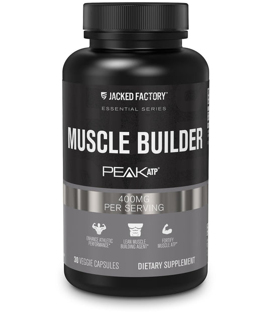 Jacked Factory Essentials Muscle Builder - ATP Muscle Builder for Men with Peak ATP to Support Muscle Gain, Enhance Athletic Performance, & Increase Strength - 30 Capsules Jacked FactoryBuy Supplements Australia