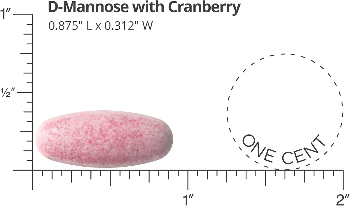 DOCTORS' PREFERRED D-Mannose 1300mg w/Cranberry Extract for Urinary Health