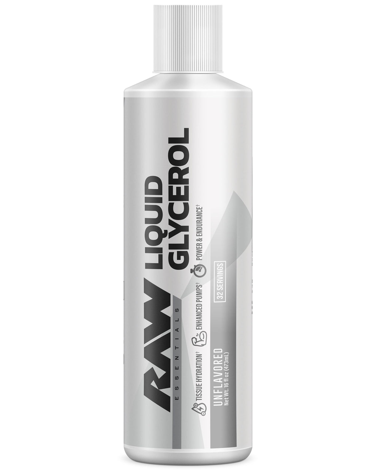 RAW Liquid Glycerol Workout Supplement, Liquid Glycerol Supplement for Enhanced Pumps, Increased Muscle Fullness, Endurance & Hydration - Pre-Workout for Men & Women, 32 Servings (Strawberry Slush)