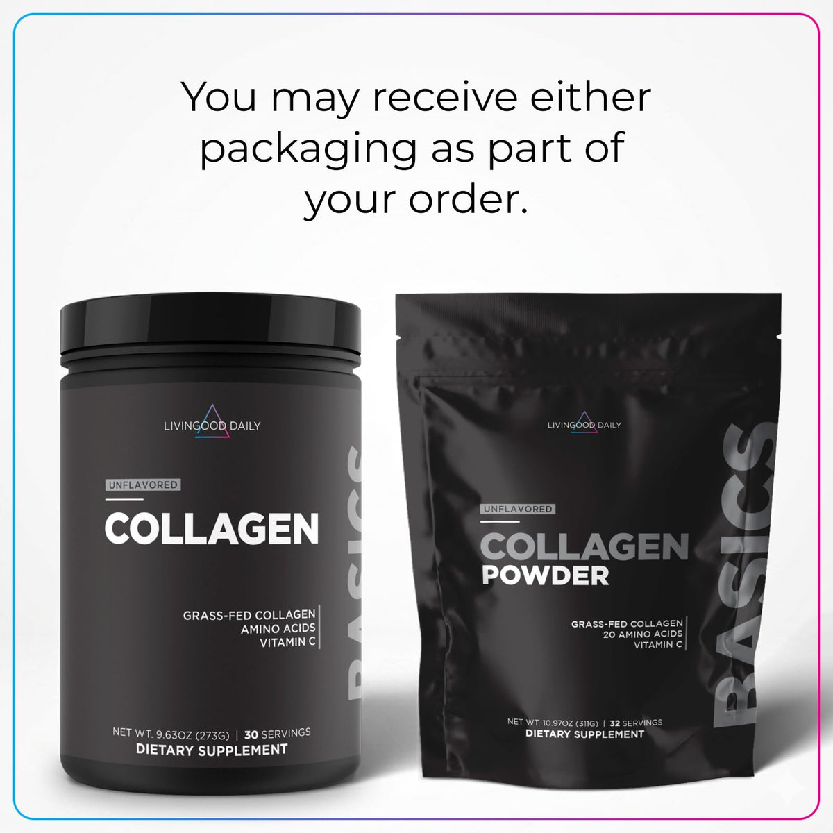 Livingood Daily Vanilla Collagen Powder for Women & Men, Hydrolyzed Collagen Peptides Powder with Vitamin C, Protein with 20 Amino Acids, Type I & III, Grass Fed, Keto, Paleo, Gluten Free, 30 Srvgs