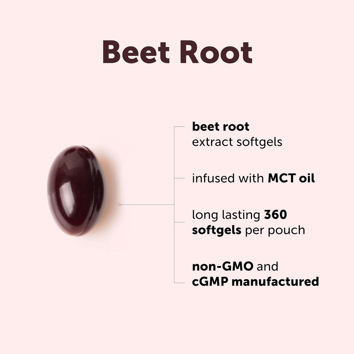 Micro Ingredients Beet Root Extract, 360 Softgels with MCT Oil | Natural Beet Root Source | Beetroot Supplements | Non-GMO