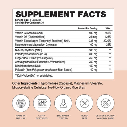 Papillex Endo Well | Women’s Cycle Support | Monthly Wellness, Muscle Function & Energy Metabolism | Magnesium, Pea, DIM & Ashwagandha | Doctor-Formulated, Clean Ingredients