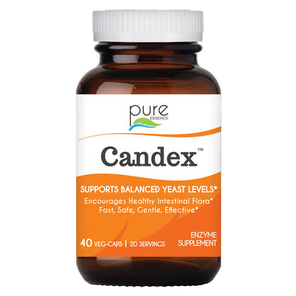 Pure Essence Candex Supplement - Yeast Overgrowth Supplement with Digestive Enzymes, Yeast Infection Probiotic Treatment for Men and Women - 120 Capsules