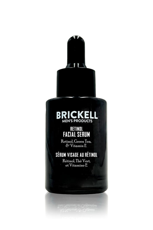 Brickell Men's Retinol Skin Care Serum Treatment For Firming Face Lines & Eye Wrinkles, Deep Hydrating Facial Serum For Anti-Aging, With Retinol, Aloe,