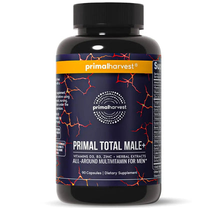 Primal Harvest Total Male+ Multivitamin for Men Vitamins, Minerals and Herbal Support for Energy, Vitality, Immune Health Primal Harvest