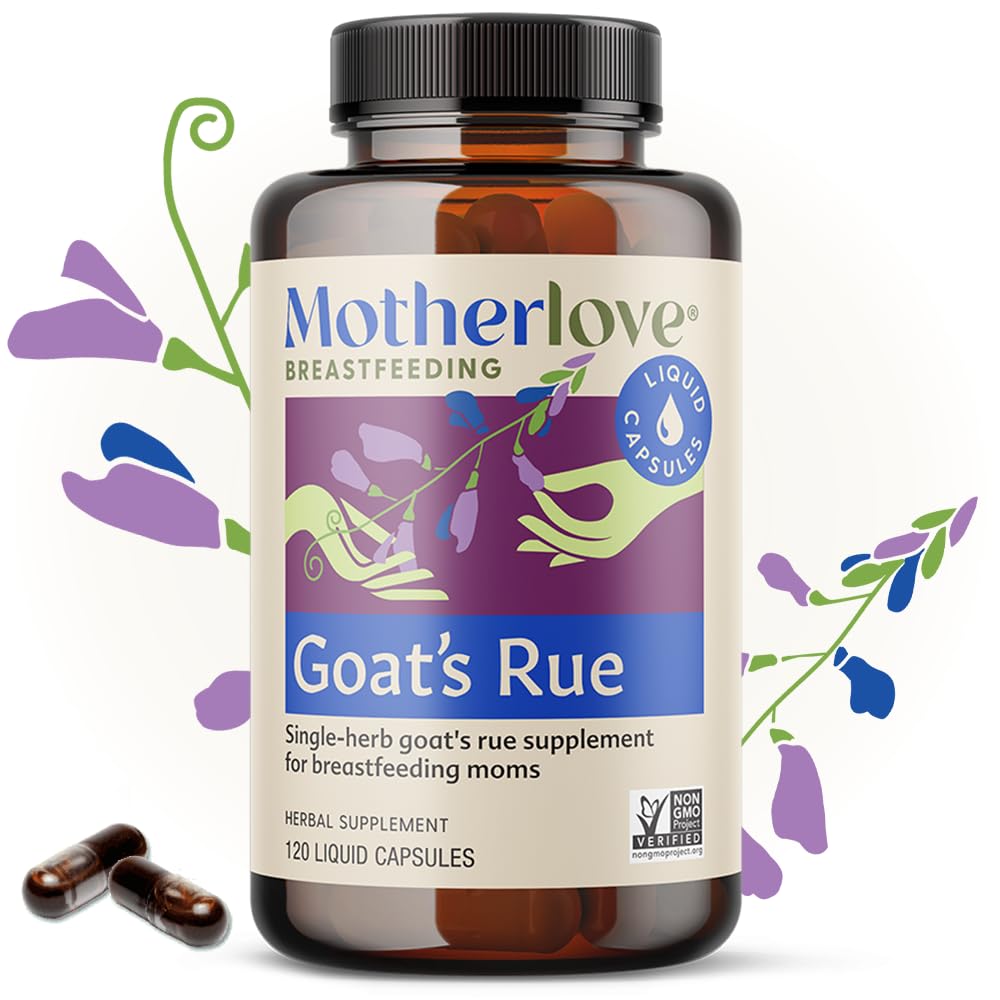 Motherlove Goat’s Rue (120 Liquid caps) Lactation Supplement for Breast Tissue Development & Supporting Breast Milk Supply —Non-GMO,