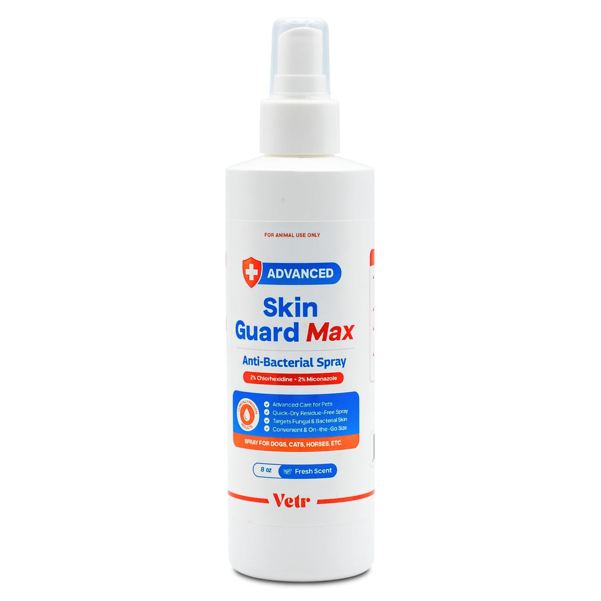 vetr Skin Relief Hydrocortisone Spray for Dogs - Topical Support for Itchy Skin and Hot Spots - 4 oz (120mL) - Vet-Formulated in USA