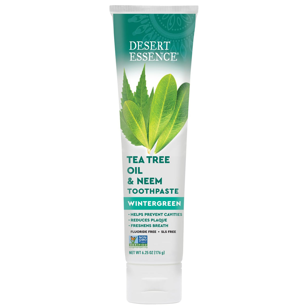 Desert Essence Tea Tree Oil Mint Toothpaste, Fluoride Free, 6.25 oz