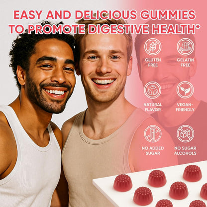 6525080 Clean Prebiotic Fiber Gummy, Clean Fiber Gummies for Men, Men Prebiotic Supplement for Digestive Gut Health, Non-GMO, 60 Gummies - dailyvitalstore