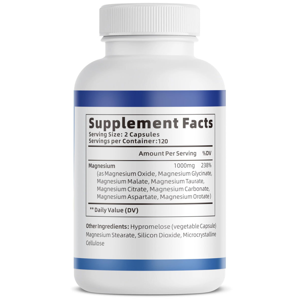 Pure Magnesium Glycinate 500mg, Magnesium Supplement with Vitamin B6 for High Absorption, Supports Stress Relief, Sleep, Muscle, Calm, Relaxation, Nerves* & Metabolism*, Non-GMO, 240 Vegan Capsules