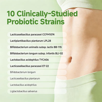 7 Day Liquid Probiotic Cleanse Sachets, Prebiotic Probiotic Postbiotic Supplement for Women & Men, 10 Strains, Microbiome Balance, Digestive & Gut Health, Bloating & Detox Support, Vegan