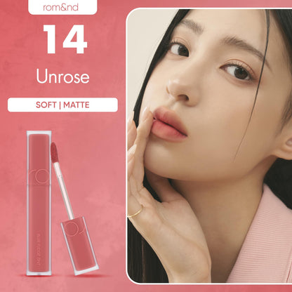 rom&nd OVEEER Shade Series Blur Fudge Tint | Silky Matte Lipstick for Velvety Smooth Lips | Long-Lasting Stain, Wrinkle Blurring, Moisturizing Formula | 16 Burnt Orange | Lip Stain Long Lasting Waterproof | Buildable Matte Blurred Finish | Hydrating Lip S