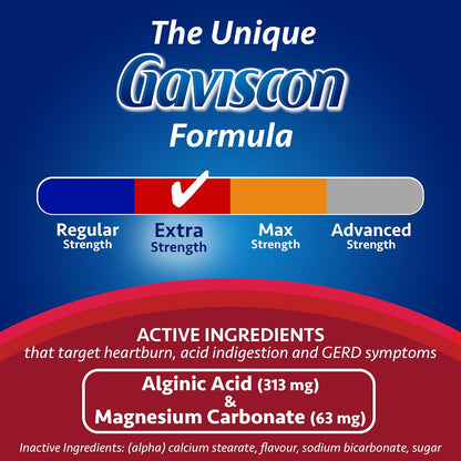 Gaviscon Extra Strength, 120 chewable tabs