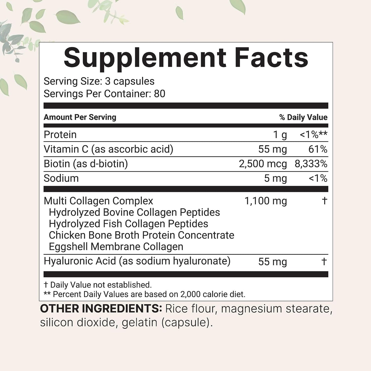 Micro Ingredients 8-in-1 Multi Collagen Capsules & L-Theanine 200mg with Magnesium Glycinate Softgels | Grass-Fed Collagen Peptides | Amino Acid & Mineral Complex Bundle 2 Pack