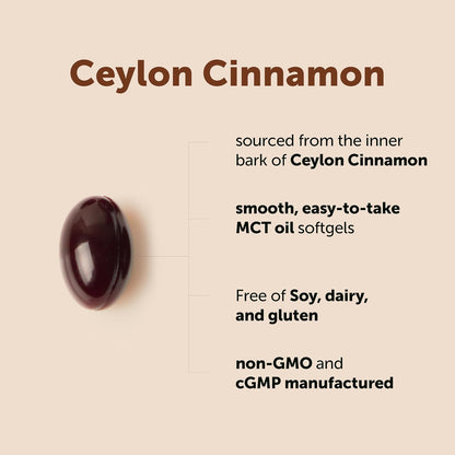Micro Ingredients Ceylon Cinnamon, 300 Softgels | Cinnamon Supplements with MCT Oil | Non-GMO, Gluten Free | True Ceylon Cinnamon Supplements for Men & Women. Energy & Antioxidant Support*. Non-GMO, Gluten Free