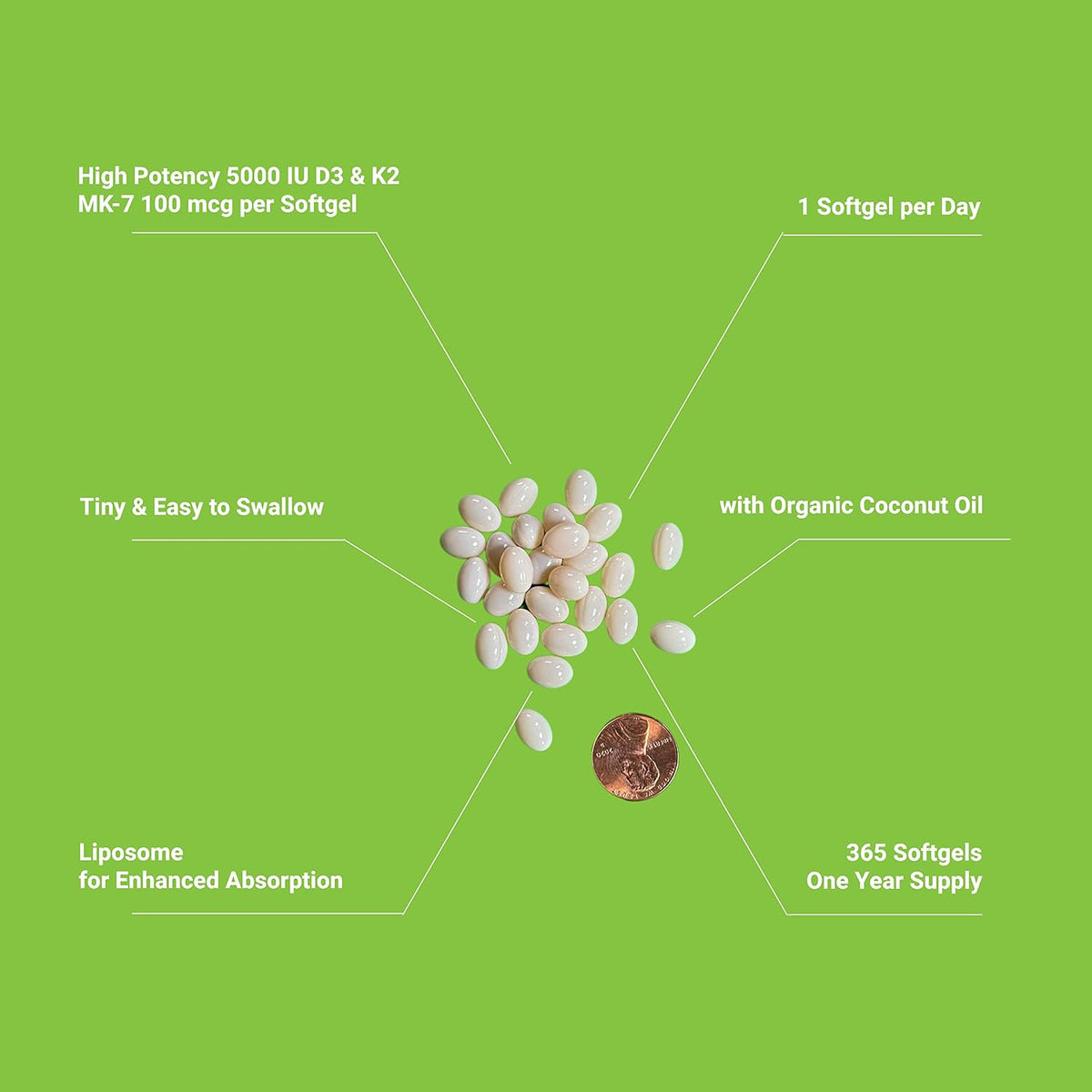 UpNourish Magnesium Glycinate and Liposomal Vitamin D3 K2 Bundle