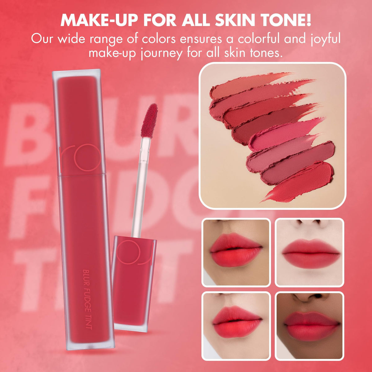 rom&nd OVEEER Shade Series Blur Fudge Tint | Silky Matte Lipstick for Velvety Smooth Lips | Long-Lasting Stain, Wrinkle Blurring, Moisturizing Formula | 16 Burnt Orange | Lip Stain Long Lasting Waterproof | Buildable Matte Blurred Finish | Hydrating Lip S