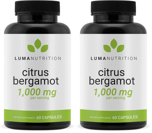 Luma Nutrition Citrus Bergamot 1000mg Per Serving - Citrus Bergamot Supplement - Heart Health Support - Made in the USA - Veteran Owned - 60 Capsules, 30 Servings (Pack of 2)