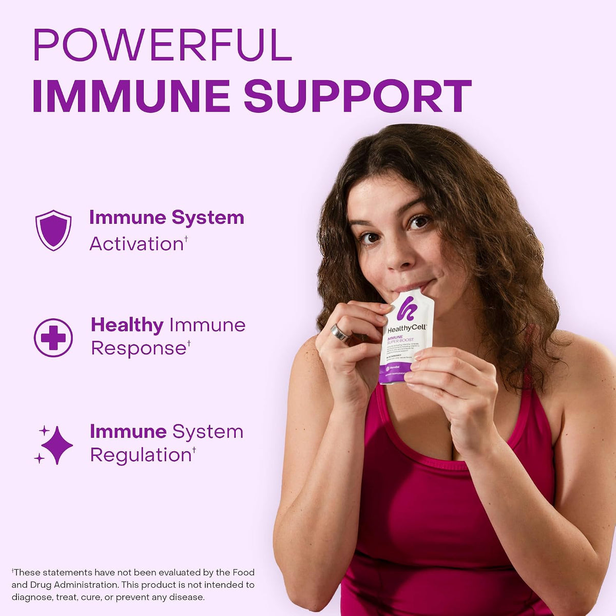 Healthycell Immune Super Boost Daily Liquid Supplement - 14 Gel Packs | Immune Support Supplement for Adults with Echinacea, Elderberry, Vitamin C, Vitamin D, Calcium & Zinc