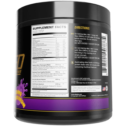 EHP Labs OxyShred Hardcore Super Dosed Pre Workout Powder - Preworkout Powder with L Glutamine & Acetyl L Carnitine, Energy Boost Drink - 275mg of Caffeine - Watermelon Candy, 40 Servings