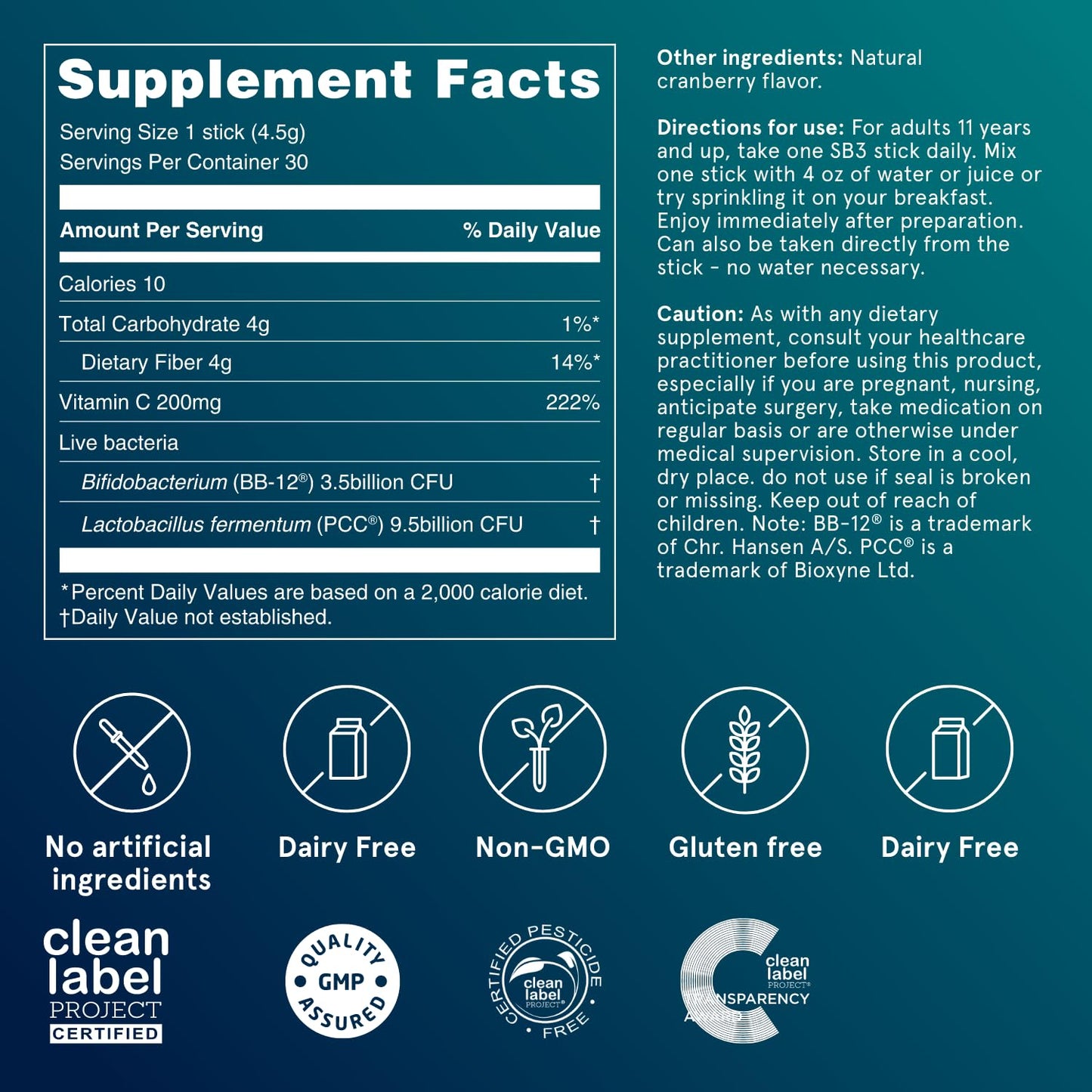 Puori Daily Probiotics & Prebiotics for Digetive & Gut Health - Immune Support Supplement with 13 Billion CFU & 4g Dietary Fiber - Shelf Stable for Bloating & Gas Relief