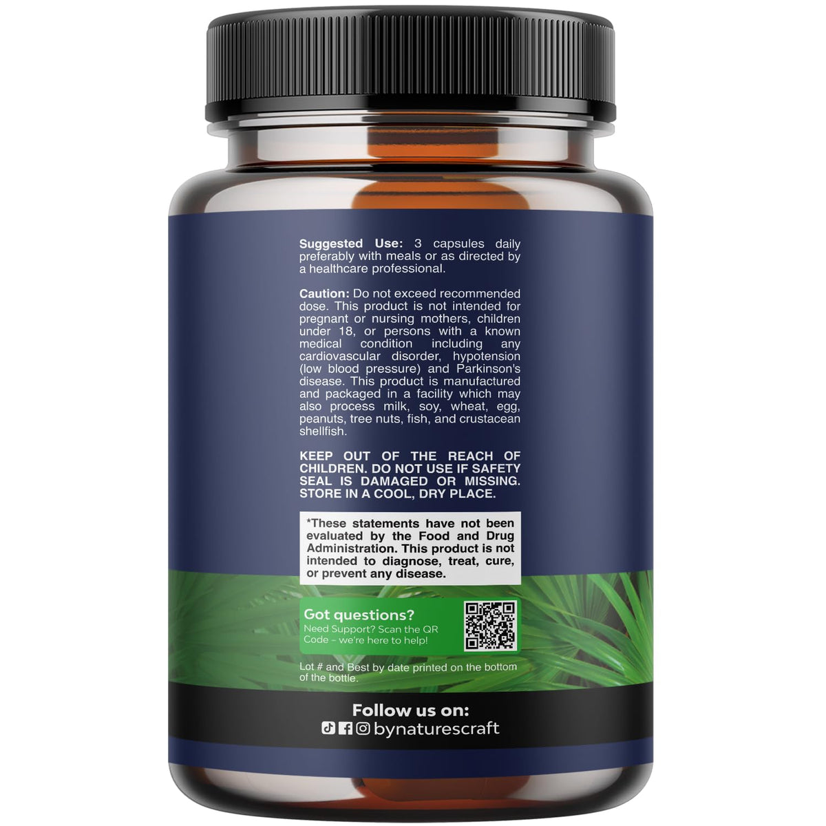 Herbal Prostate Supplement for Men - Potent Pygeum and Saw Palmetto Extract for Urinary Tract Support - Prostate Health Blend with Beta Sitosterol & Green Tea - Nighttime Comfort Support - 90 Count