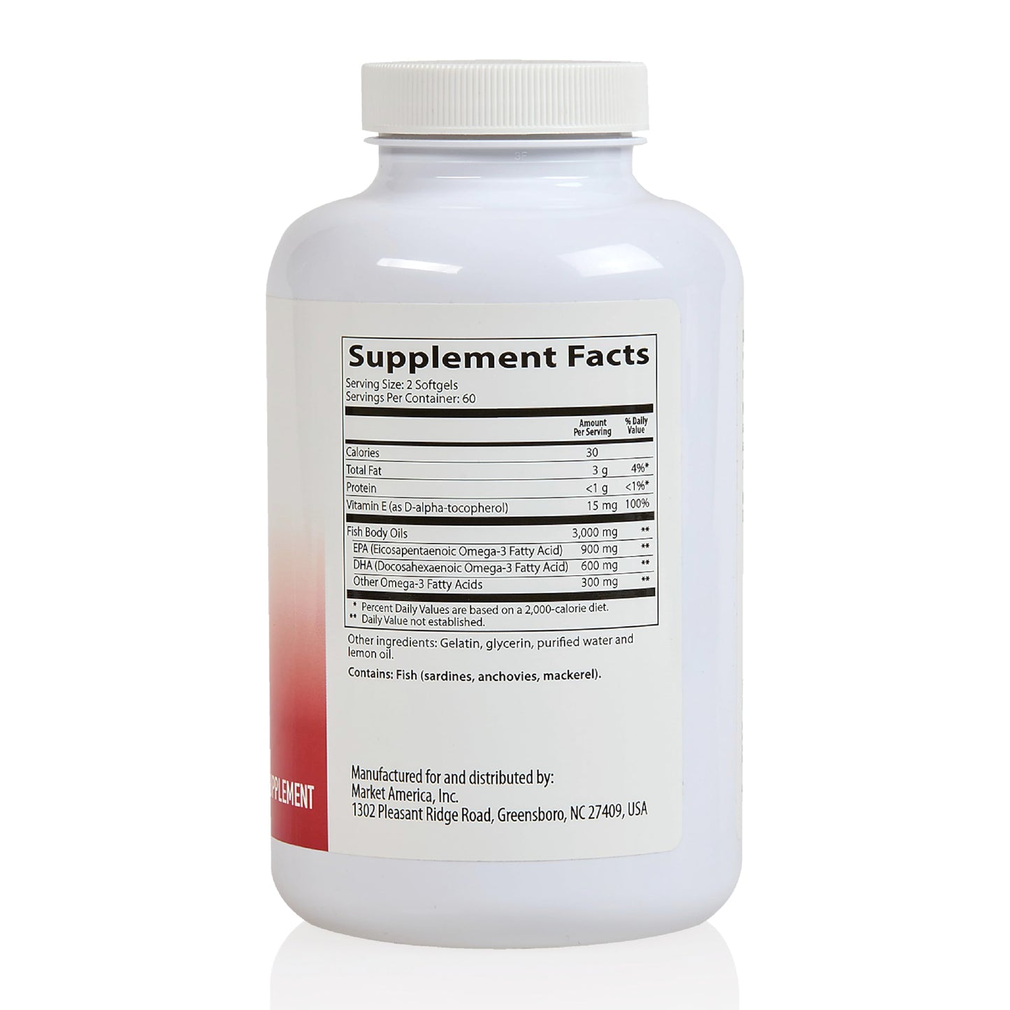 Heart Health Essential Omega III Fish Oil with Vitamin E – High EPA & DHA for Heart, Triglyceride & Blood Flow Support, Lemon Oil, Gluten-Free,