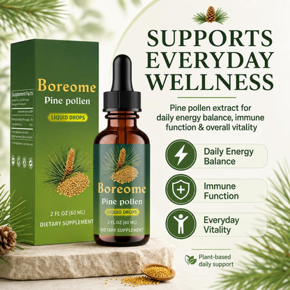 Pine Pollen Tincture | Pine Pollen Powder Liquid Drops for Men & Women - Vegan, Sugar & Alcohol-Free Supplement - 2 fl oz