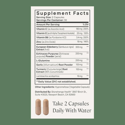 Stonehenge Health Dynamic Liposomal Vitamin C + Dynamic Immunity Bundle Supplements to Support Immune System, Collagen Synthesis, and Brain Health